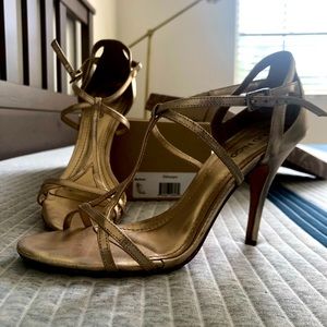 Klub Nico ‘Marlene’ Champagne Gloss Strappy Heel